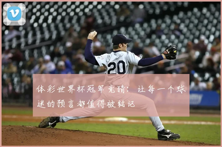 体彩世界杯冠军竞猜:让每一个球迷的预言都值得被铭记